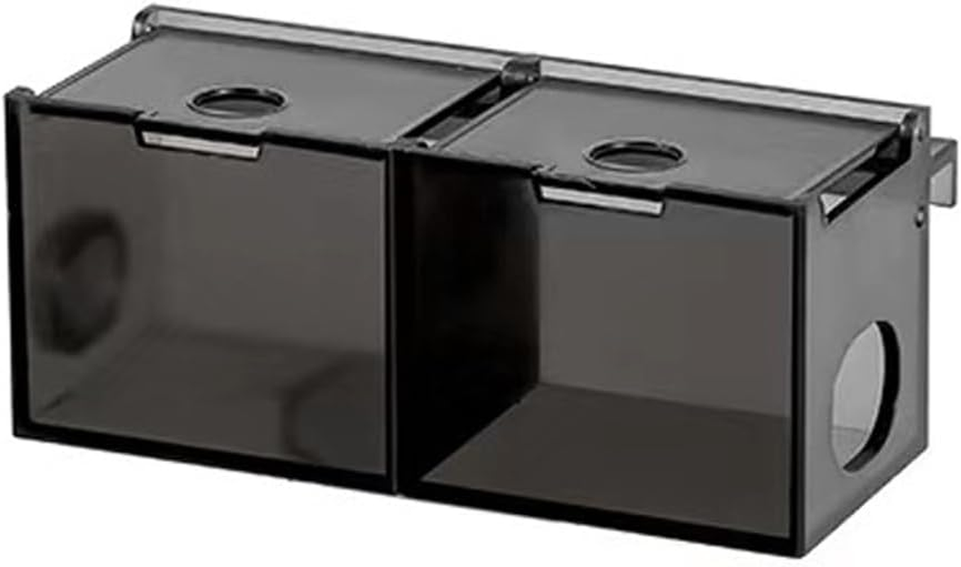 2 PCS Adjustable Fish Tank Filter Box with Built-In Mute Circulation, Oxygen-Increasing Three-In-One Purifier for Turtle Tanks, Aquarium Wall-Mounted Water Cleaner, Suitable for 12Mm Thick Walls