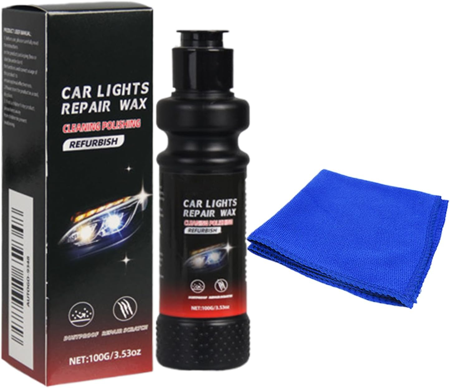 Zjhukfmc Headlight Restorer Kit - 120Ml Headlamp Restoration Kit for Scratch Repair | Automotive Detailing Supplies for Daily Care Maintenance Vehicle Restoration Truck SUV RV image number 6