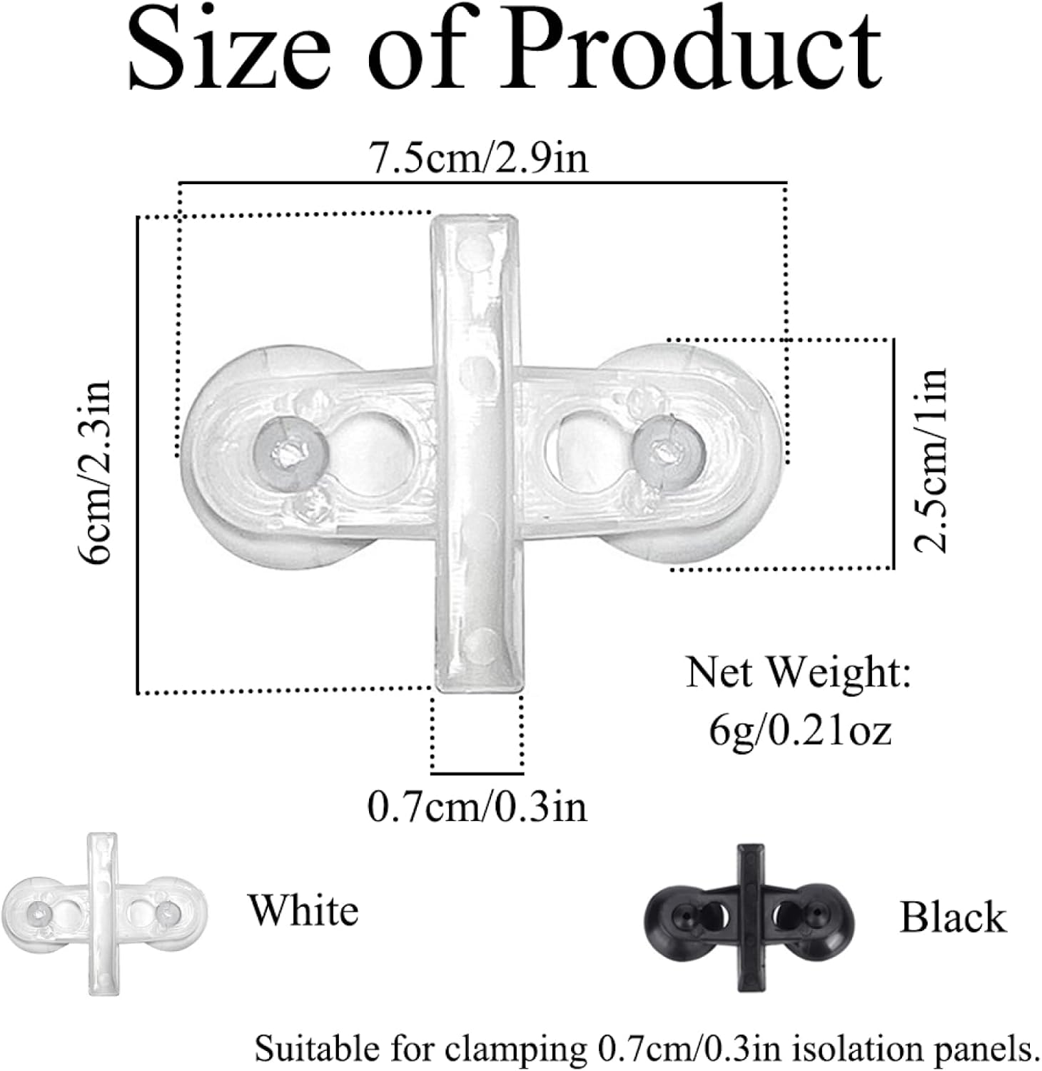 Tophomer 8-Pack Aquarium Divider Suction Cups Fish Tank Breeding Separator Suction Cup Support Clip for Isolation Mesh Panel Mounts, Black - Black image number 5
