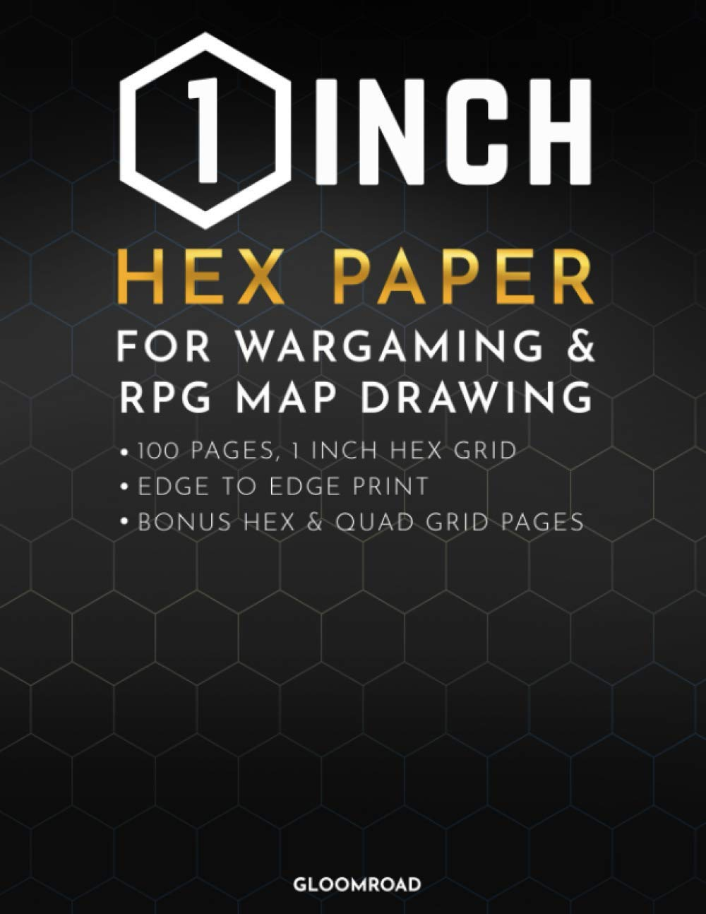 1 Inch Hex Paper: Hexagon Graph Notebook for RPG Map Drawing, Wargaming Terrain; 100 Large Hexagonal Grid Pages ; 1" Honeycomb Journal image number 1