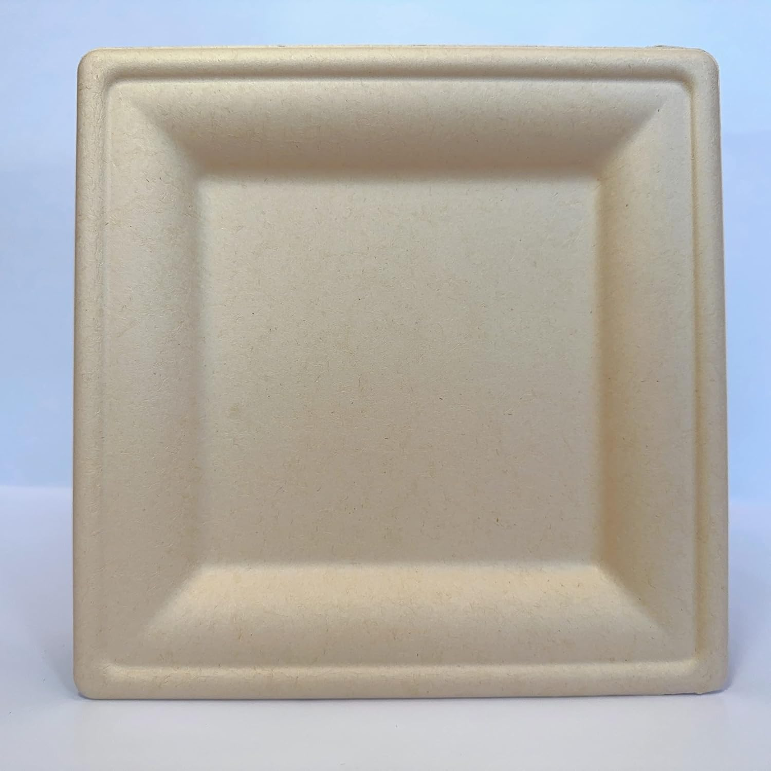 Xinligoods [6 Inch 50 Pcs] Biodegradable Square Disposable Paper Plates, Microwavable and Eco-Friendly, Sturdy, Suitable for Pizza, Dessert, Made of Bagasse Cane Fibers image number 4