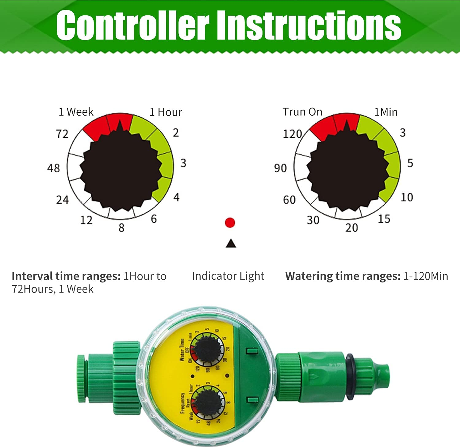 Irrigation Water Timer Controller Garden Electronic Programmable Automatic Watering Timer Waterproof Water Faucet to Hose Timer for Outdoor Parterre image number 3