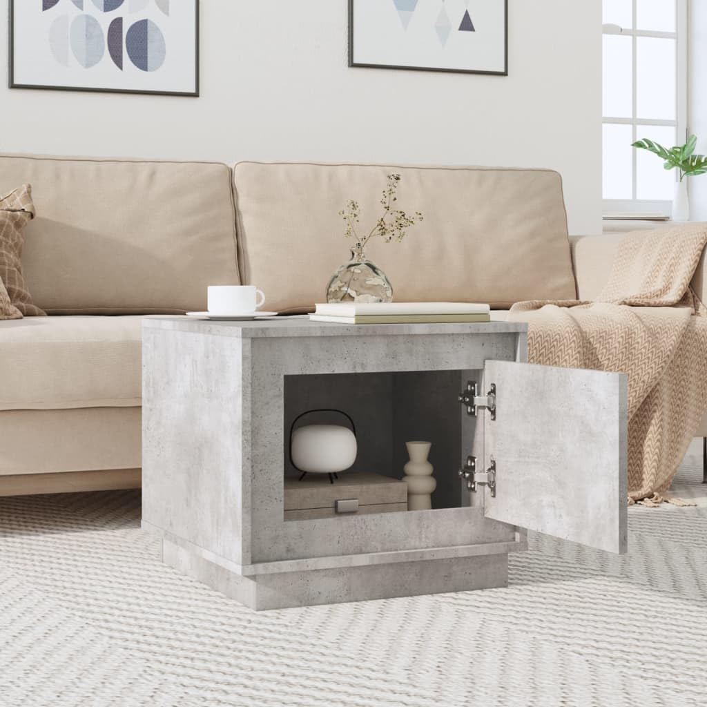Vidaxl Modern Coffee Table in Concrete Grey - Engineered Wood Furniture with Storage - Rectangular Side Table image number 5