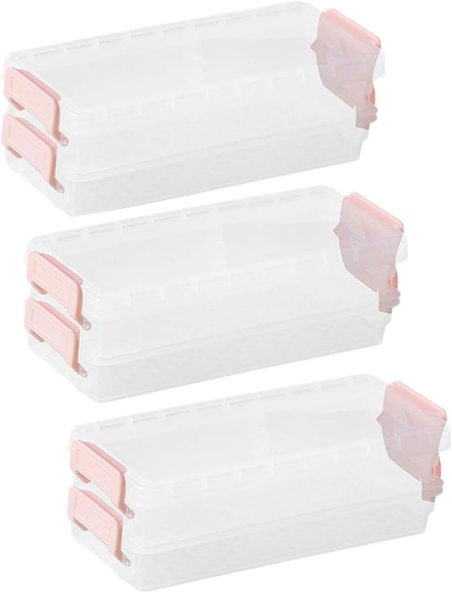 AIMALL 3PCS 2 Layer Versatile Clear Plastic Desktop Organizer Box for Cosmetics, Brushes, and Stationery, Multifunctional with Adjustable Compartments, Ideal for Home and Office Use image number 5