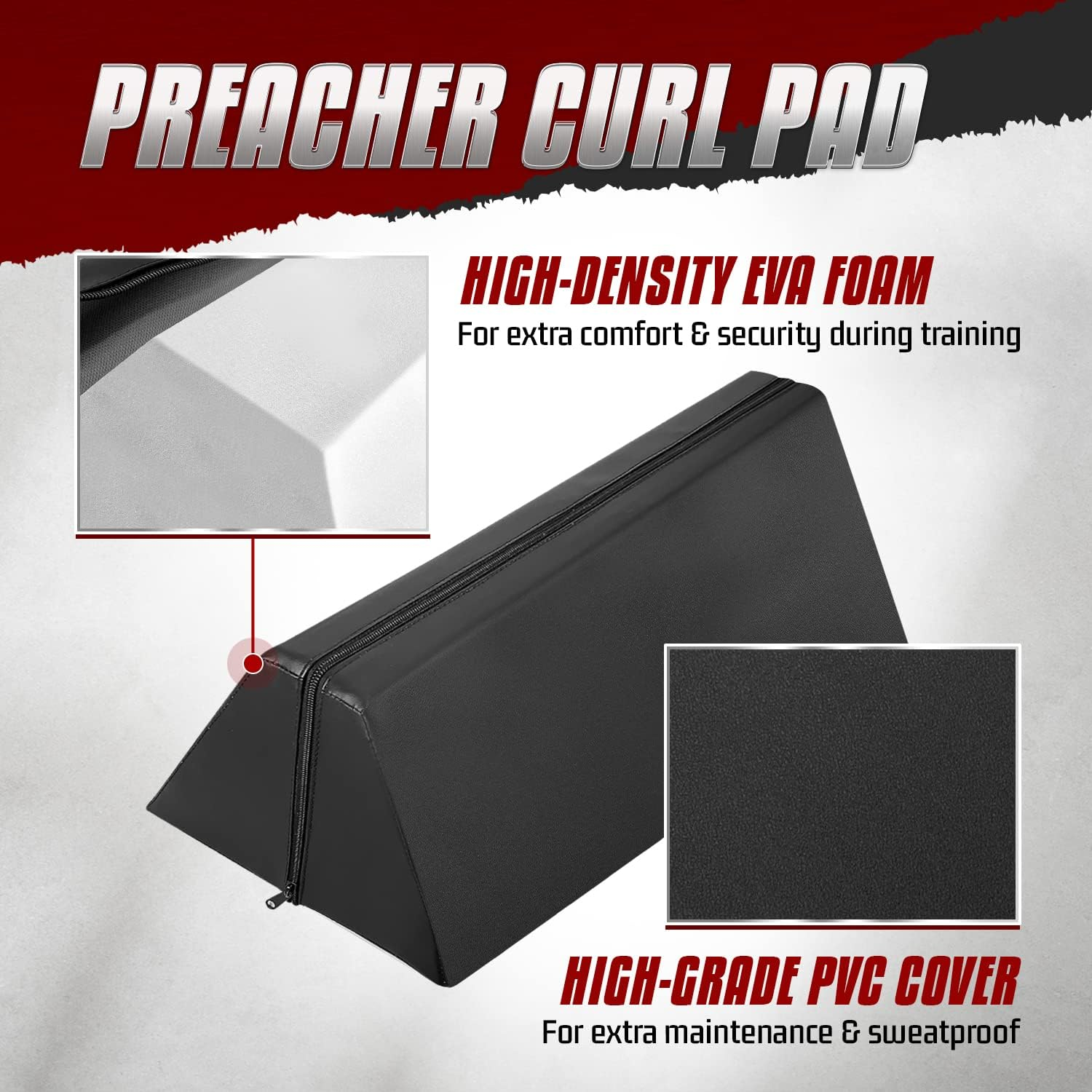 Yes4All Foam - Preacher Curl Pad, Simple Version of Preacher Curl Weight Bench for Arms, Biceps and Triceps, Space-Saving image number 3