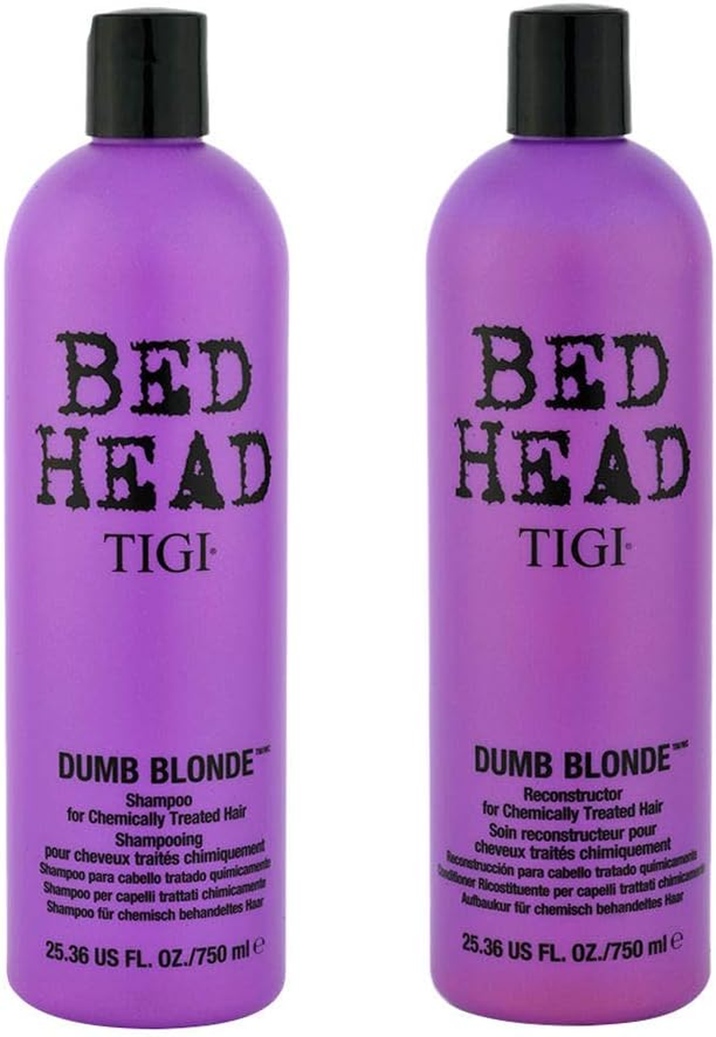 TIGI Bed Head Therapy for Blondes Dumb Blonde Shampoo & Conditioner Pack 750Ml