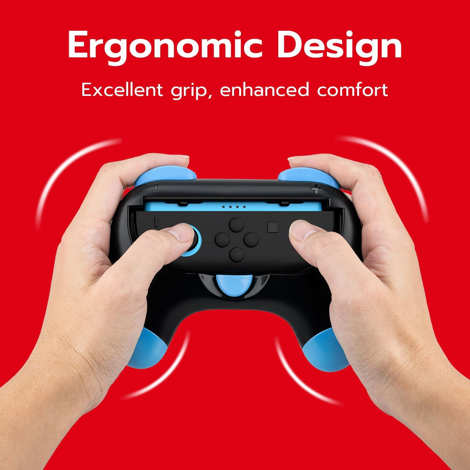 Mcbazel Joy Con Grips for N-Switch 2 Controllers - Ergonomic Anti-Slip Handles with Enhanced LR Triggers, Snug Fit ABS Accessories Kit (2 Pack) image number 6