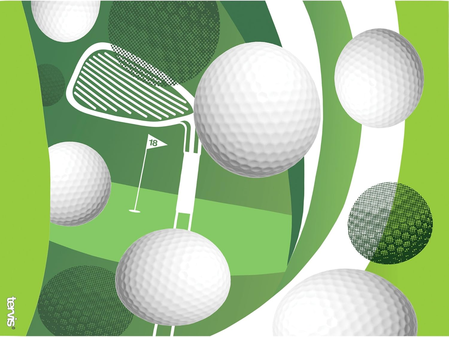 Tervis Golf Balls Wrap Bottle with Lime Green Lid, 24-Ounce, Beverage image number 6