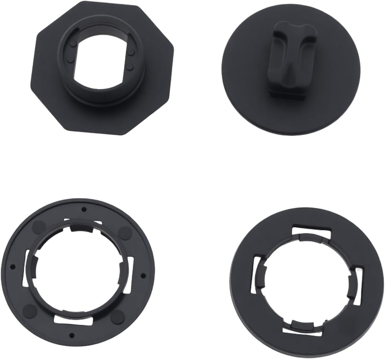 4 Sets of Car Floor Mat Clips Plastic Mat Retainers Compatible with HONDA Black