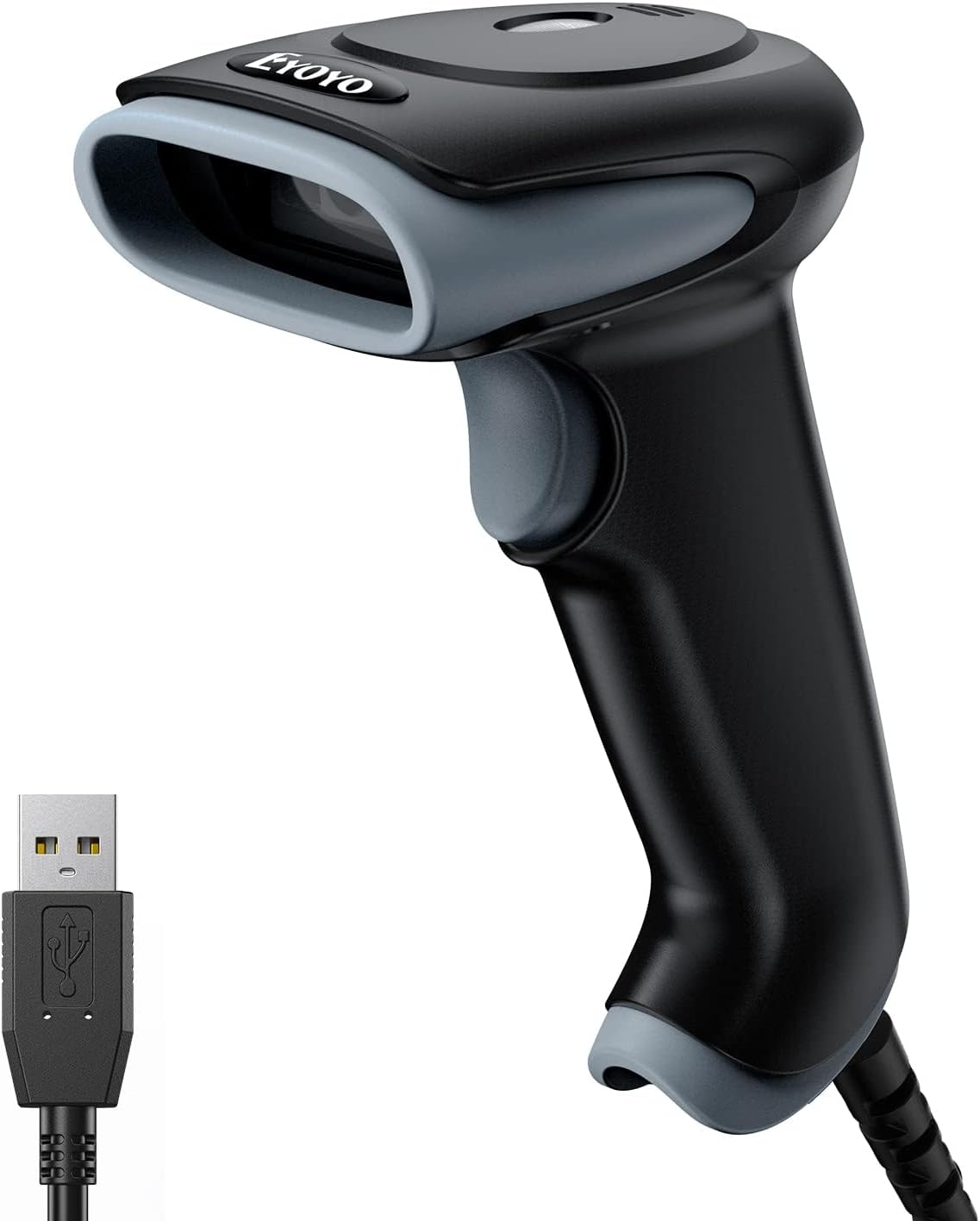 Eyoyo 2D Handheld Barcode Scanner, USB Wired QR Code Scanner, PDF417 & Data Matrix Bar Code Reader for Convenience Store, Supermarket, Warehouse image number 2