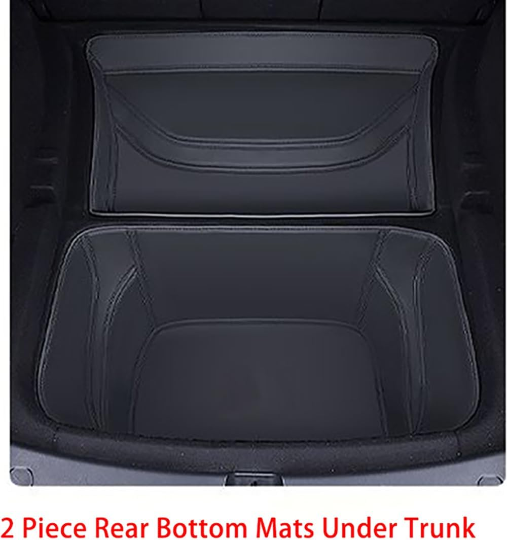 Full Cover Frunk Mat & Rear Lower Trunk Storage & Inner Storage Mat for Tesla Model Y 2026 (Juniper Update) &ndash; Full Coverage, Non-Slip, Easy Clean(Black) image number 2