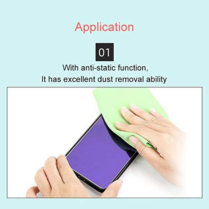 Tongke Microfiber Cleaning Cloths [8 Pack] 7 X 6 Inches (18Cm X 15Cm),Ideal for Cleaning Glasses, Camera Lenses, Tablets, Iphone, Android Phones, LCD Screens. image number 2