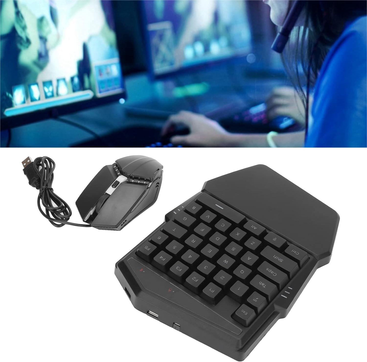 Half Keyboard Gaming Mouse Custom Flexible RGB Backlit Mobile Phone Keyboard with Tablet Keypad image number 4