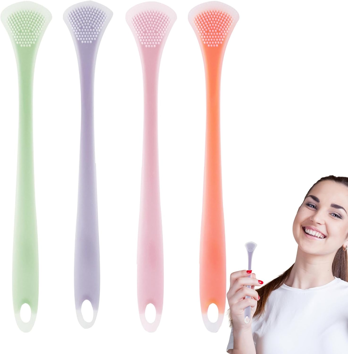 Tongue Scraper | Fresher Tongue Tools Healthy Oral Hygiene Brushes | Healthy Oral Hygiene Brushes Silicone Dentals Tongue Scraper for Fresher Breath Puchen image number 1