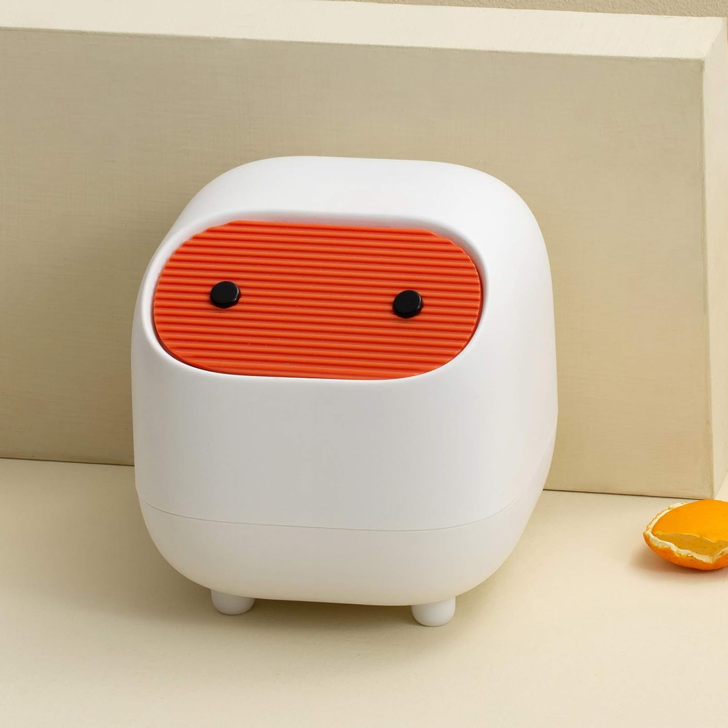 DOITOOL 1Pc Desktop Trash Can Paper Bin Children Room Trash Can Countertop Trash Can Plastic Rubbish Bin Desk Bin Tiny Mini Dresser Desktop Garbage Can Car Jewelry Plastic Pp Office White image number 4