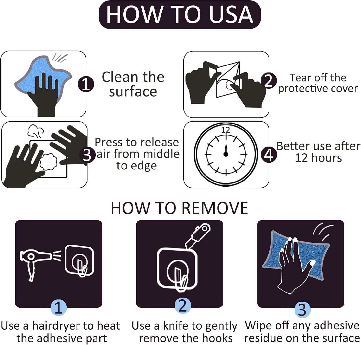 30-Pack Strong Adhesive Wall Hooks for Hanging Heavy Duty, Self Adhesive Towel Coat Hat Hook Bathroom Shower Organizer for Wall,Door,Closet Hanging Hooks, No Drilling (Transparent) image number 3