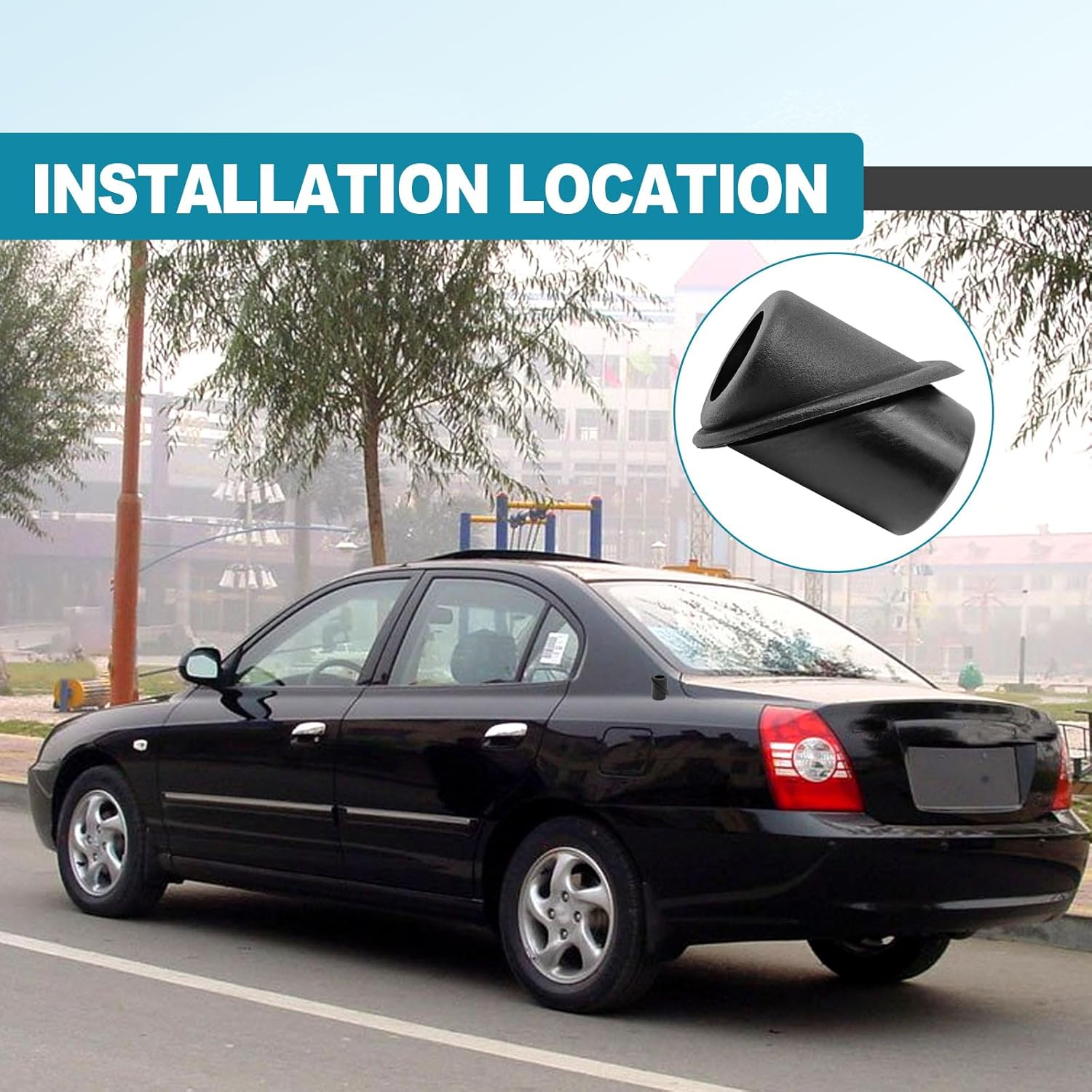 Antenna Base Rubber Adapter Base - Radio Antenna Mast Base - Compatible with Hyundai Elantra 2000-2006 - 96216-2D000&hellip; image number 1