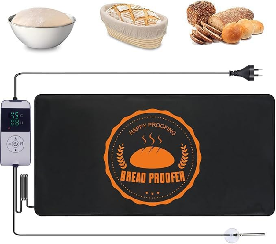 Bread Sourdough Proofer Heating Mat with Temperature & Timer Controller Waterproof Dough Starter Warming Mat for Dough Proofing Yogurt Fermentation image number 6