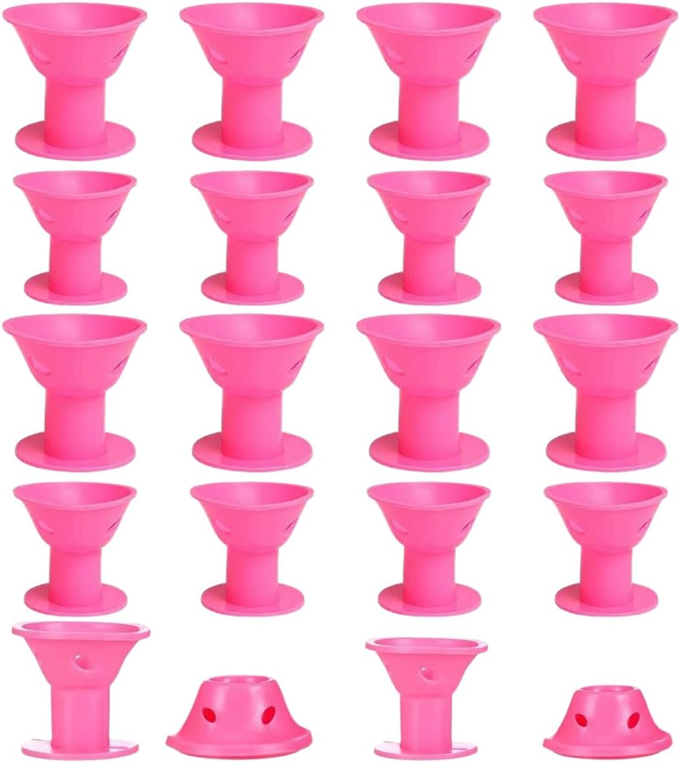WUSJCOF Pack of 20 Plastic Curlers for Curling without Heat Overnight image number 3