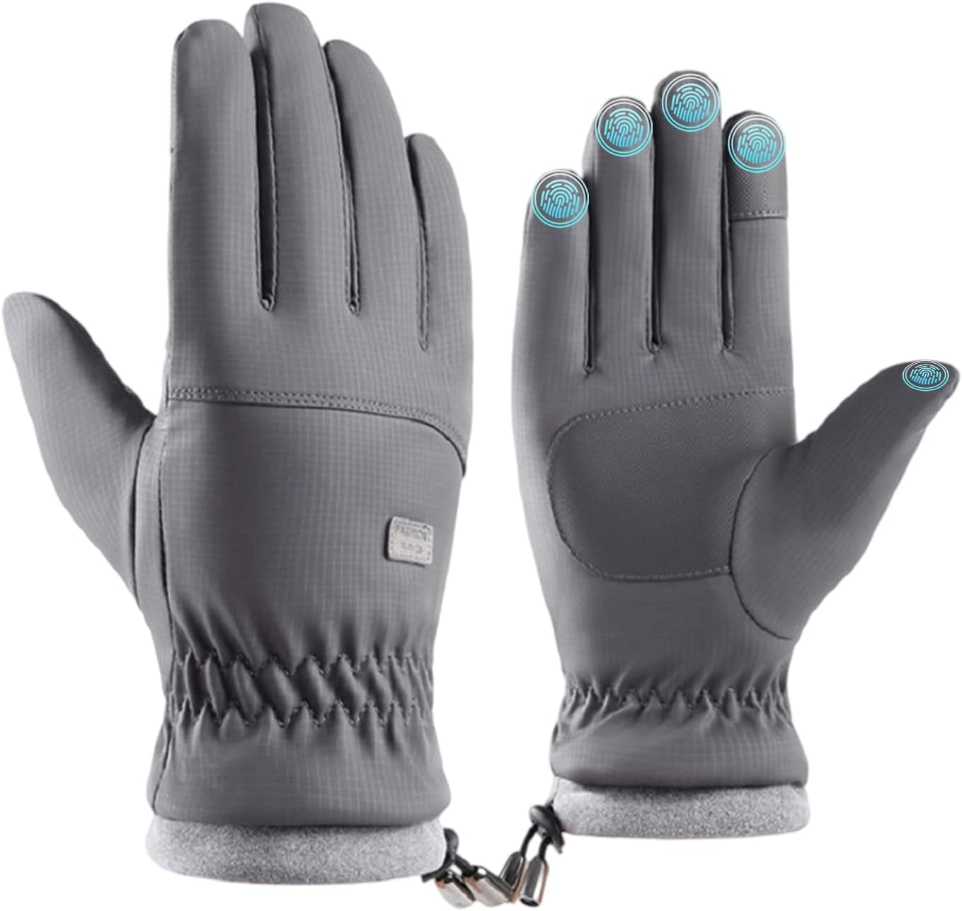 VIIOTU Ski Gloves for Men & Women - Winter Snow Gloves Waterproof Touchscreen, Thermal Windproof for Skiing, Cycling, Running (Texting, Adjustable Cuff)