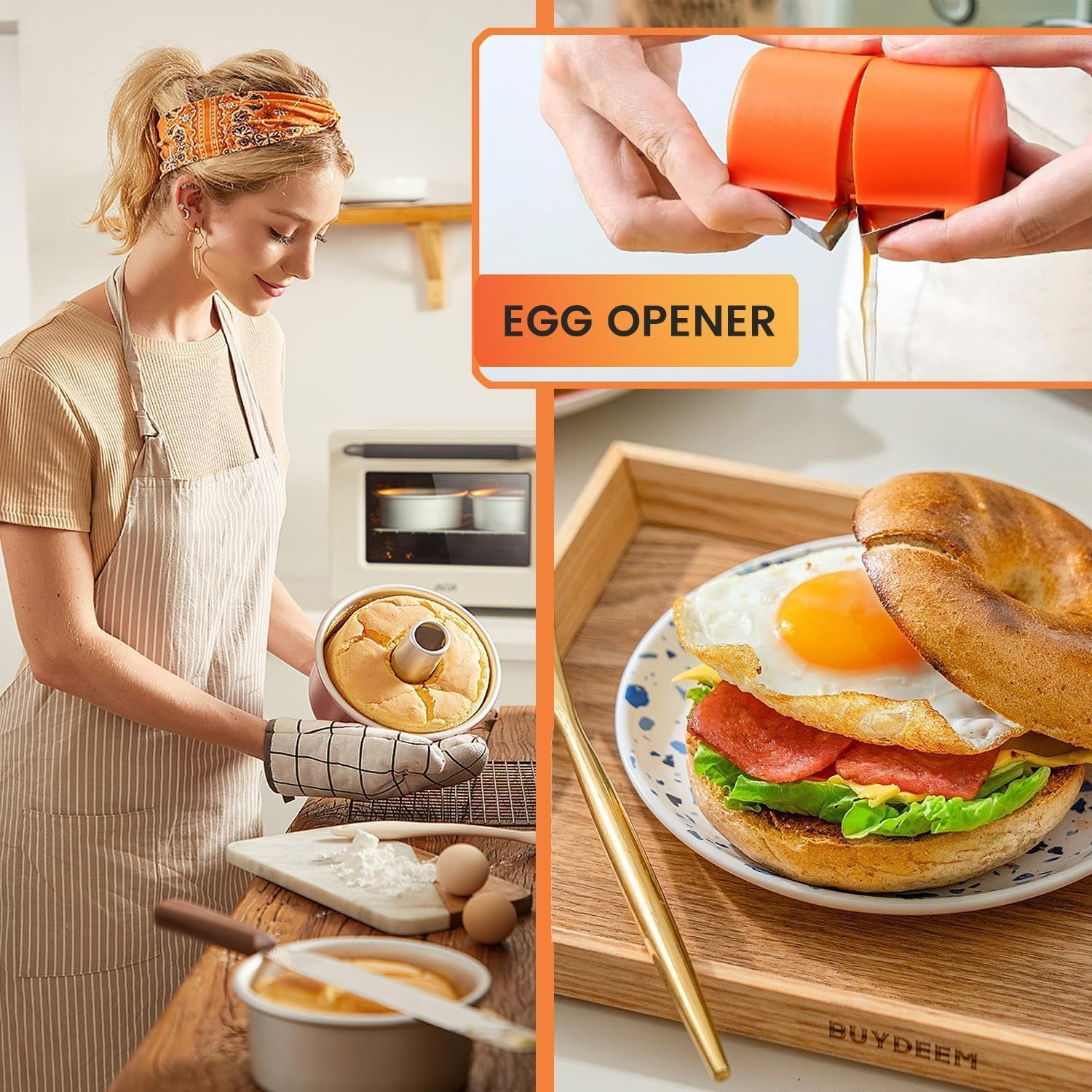 3 Pcs Egg Shell Opener Egg Separator for Raw Eggs Stainless Steel Egg Cutter Egg Cracker Tool with Box for Home Kitchen Use Kitchen Baking Tools for Cooking Camping Kitchen Gadgets image number 4