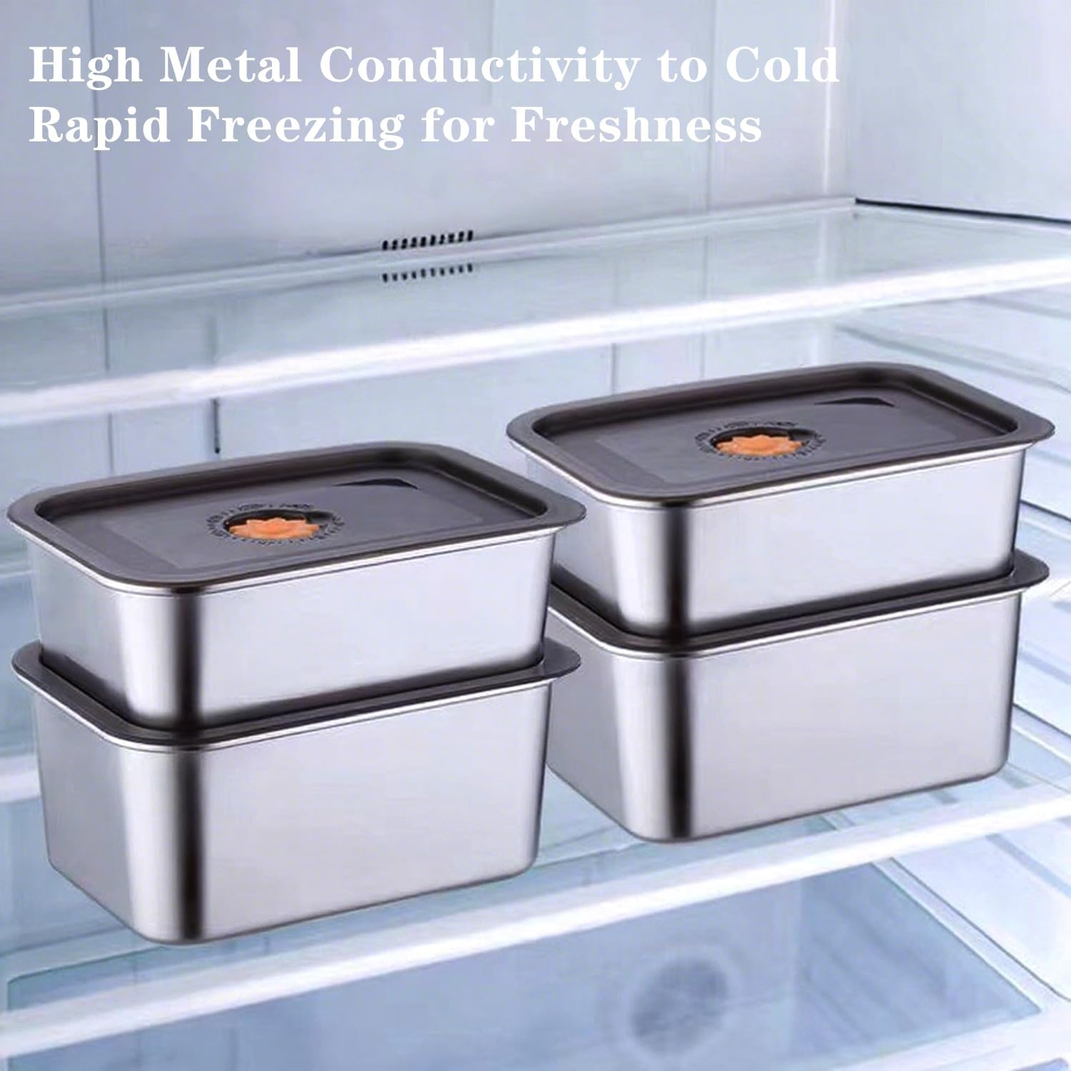 3 PACK 3000ML 316 Stainless Steel Food Storage Containers Set with Lid, Dishwasher Safe Freezer Safe Leakproof Portable Meal Prep Containers Pet Food Container image number 3