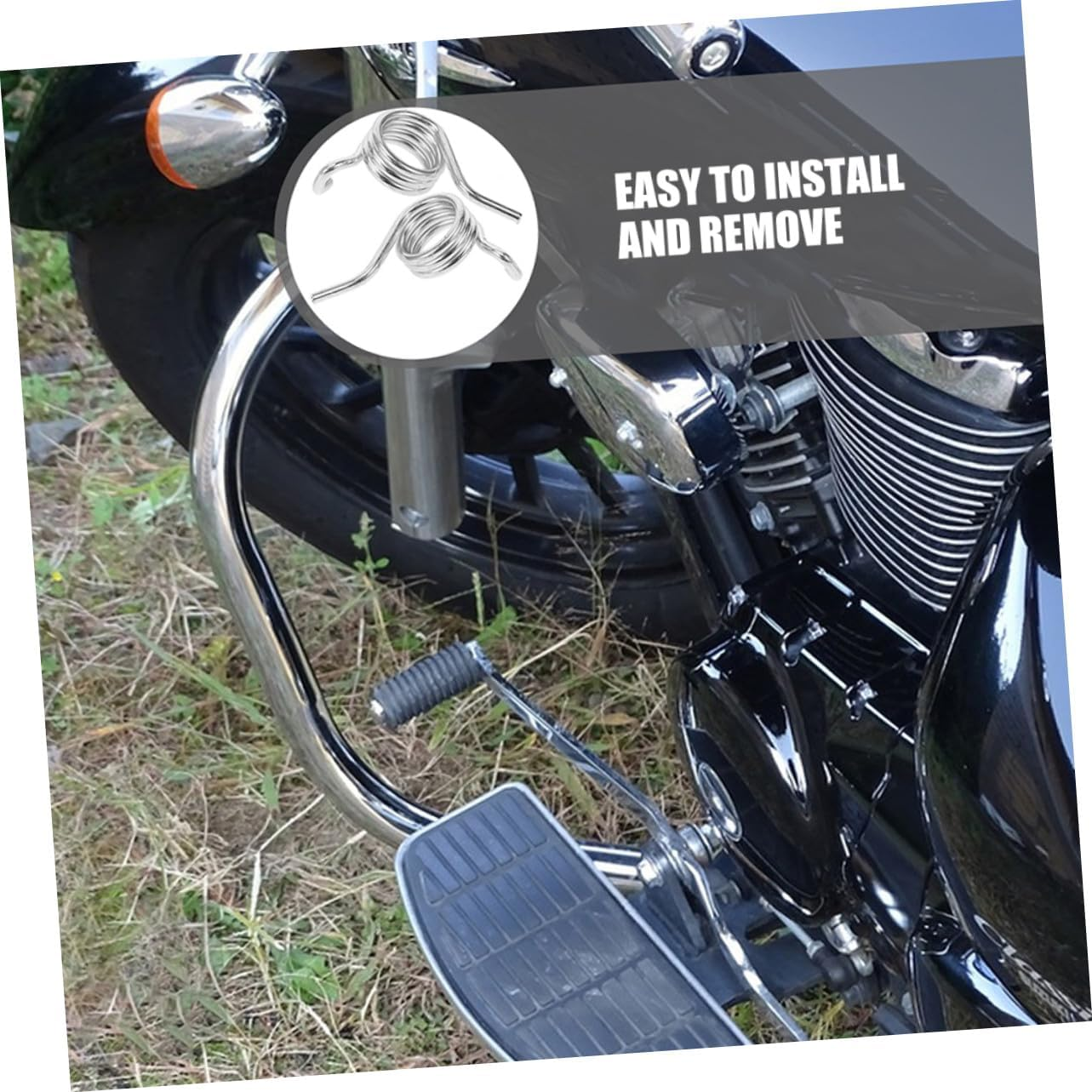 4Pcs Motorcycle Footpeg Springs Lightweight Off-Road Side Footrest and Pedal Return Springs Compatible Seat Mount Kit for Enhanced Riding Stability and Easy Installation image number 1