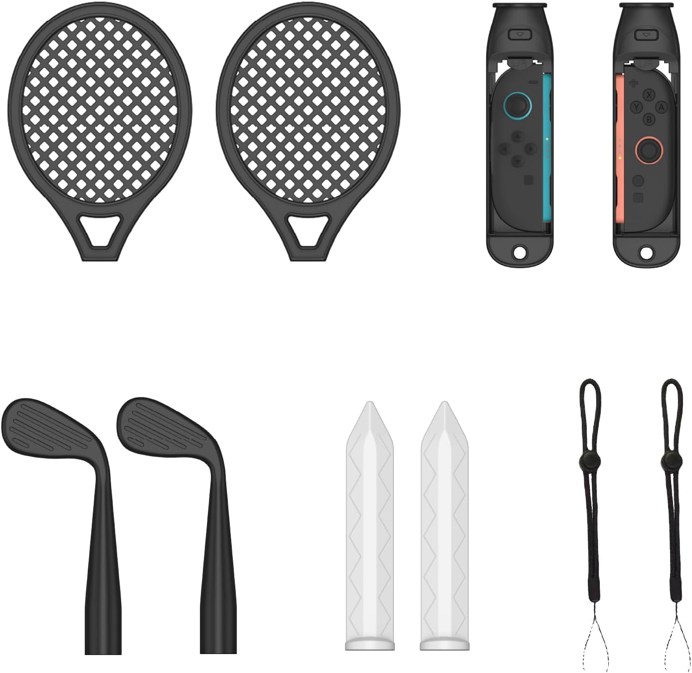 DOYO 10-In-1 Switch 2 Sports Accessories Bundle for Switch 2 Joy-Con with Tennis, Golf, Steering Wheel, Sword - Motion Control Game Kit for Switch Sports & Fitness Games image number 4