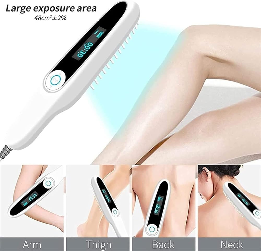 Ultraviolet Phototherapy Lamp,Uvb Light Therapy Home UV Phototherapy LCD Display Intelligent Controller Home Use Uvb Therapy Lamp for Skin,Body & Scalp,Include Goggle