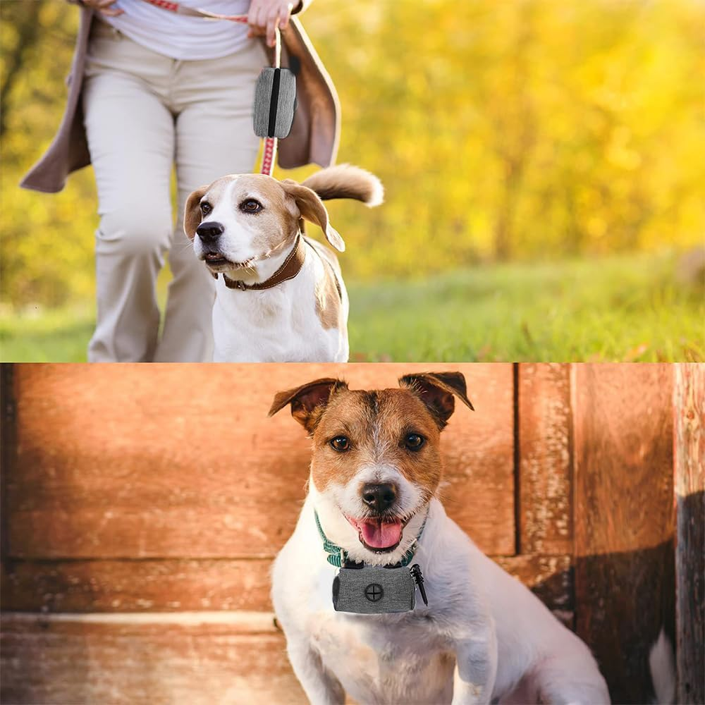 Visxcnu Pack of 2 Dog Waste Bag Dispenser, Fabric Waste Bag Dispenser for Dogs, Dog Waste Bag Dispenser, Zip Pet Dog Waste Bag Dispenser, Fits Any Dog Lead for Walking image number 6