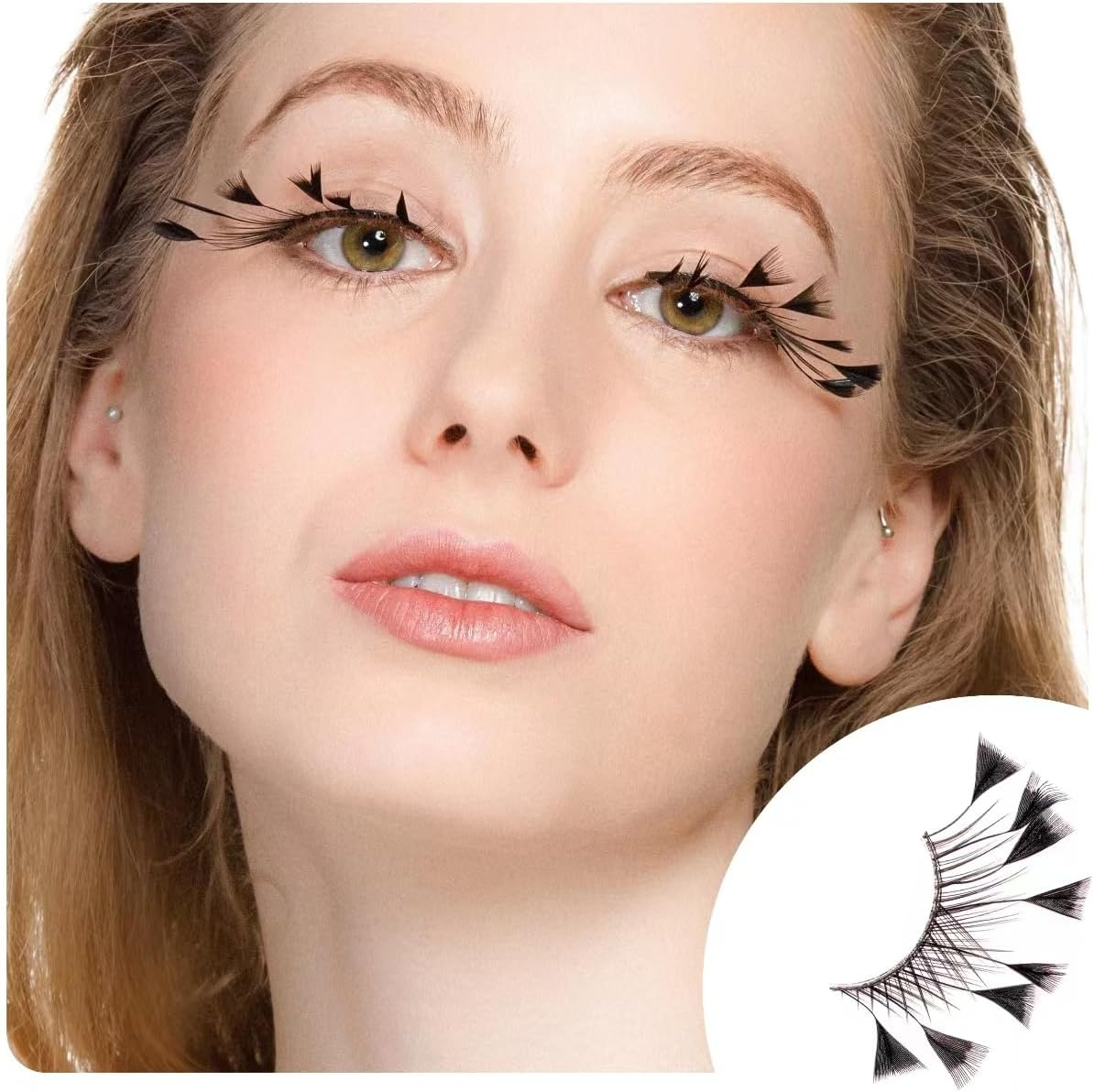 Dorisue Halloween Dramatic Extra Long Feather Lashes - Spider & Firework Inspired Cosplay Eyelashes for Party & Costume Events image number 2