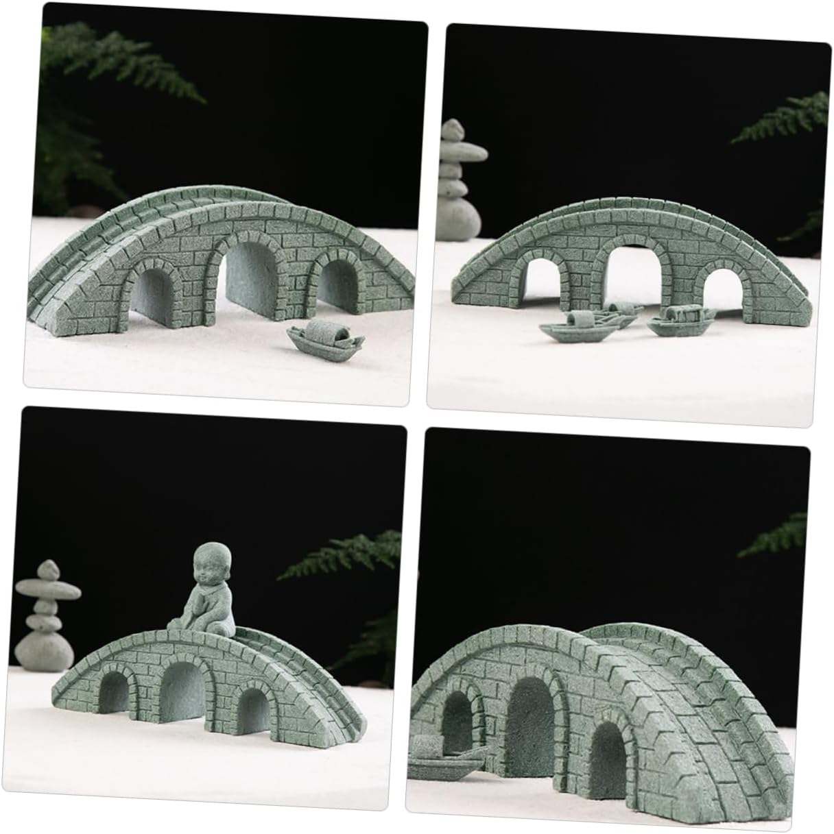 Kisangel DIY Micro Landscape Accessory Miniature Bridge Figurine Garden Bridge Model image number 1