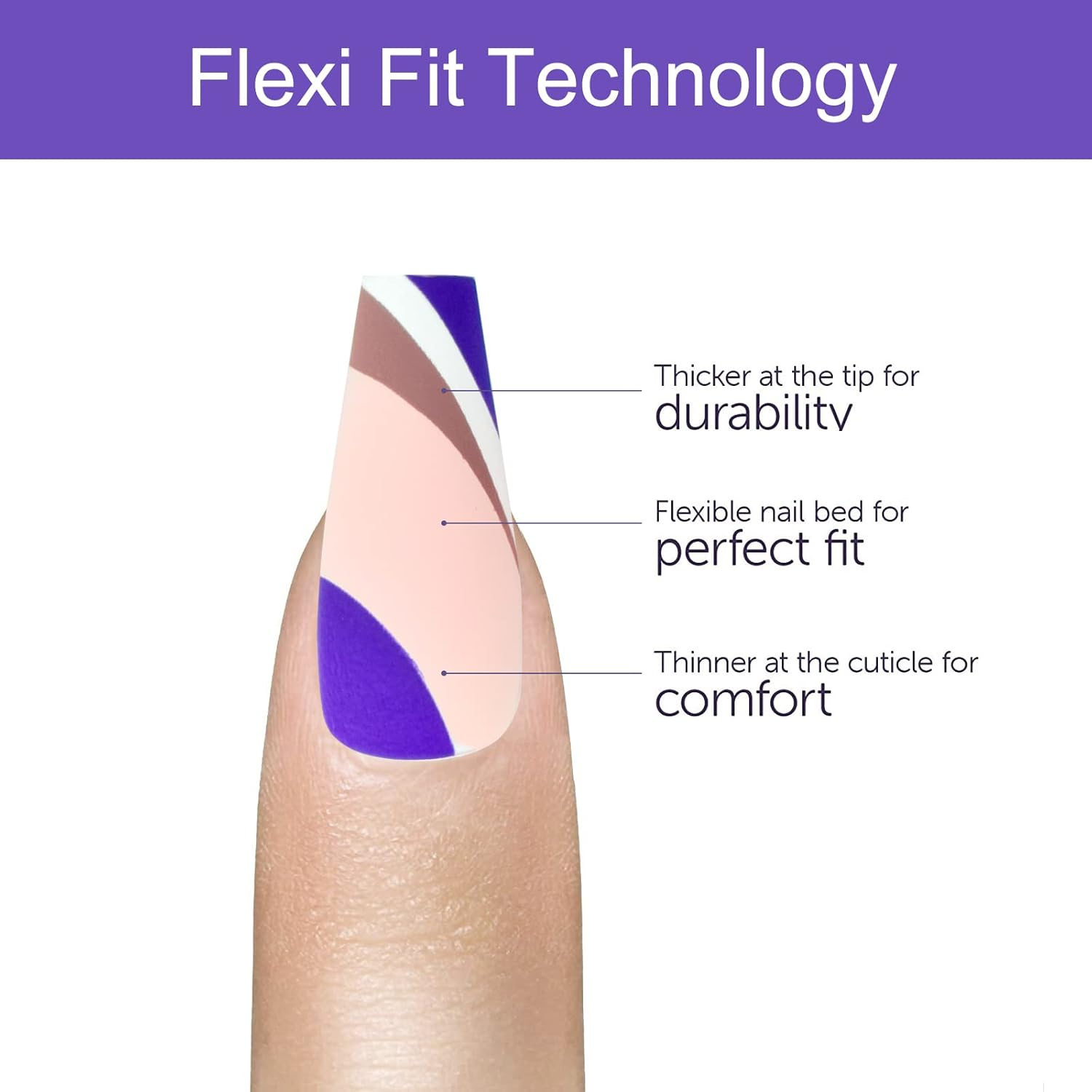 Coffin False Nails Pink False Nails Coffin Medium Length Acrylic Ballerina Press on Nails Full Cover Stick on Nails 24Pcs with Nails Sticker and Nail Glue,Hj-T09 (HJ-T09-01) - Black image number 7