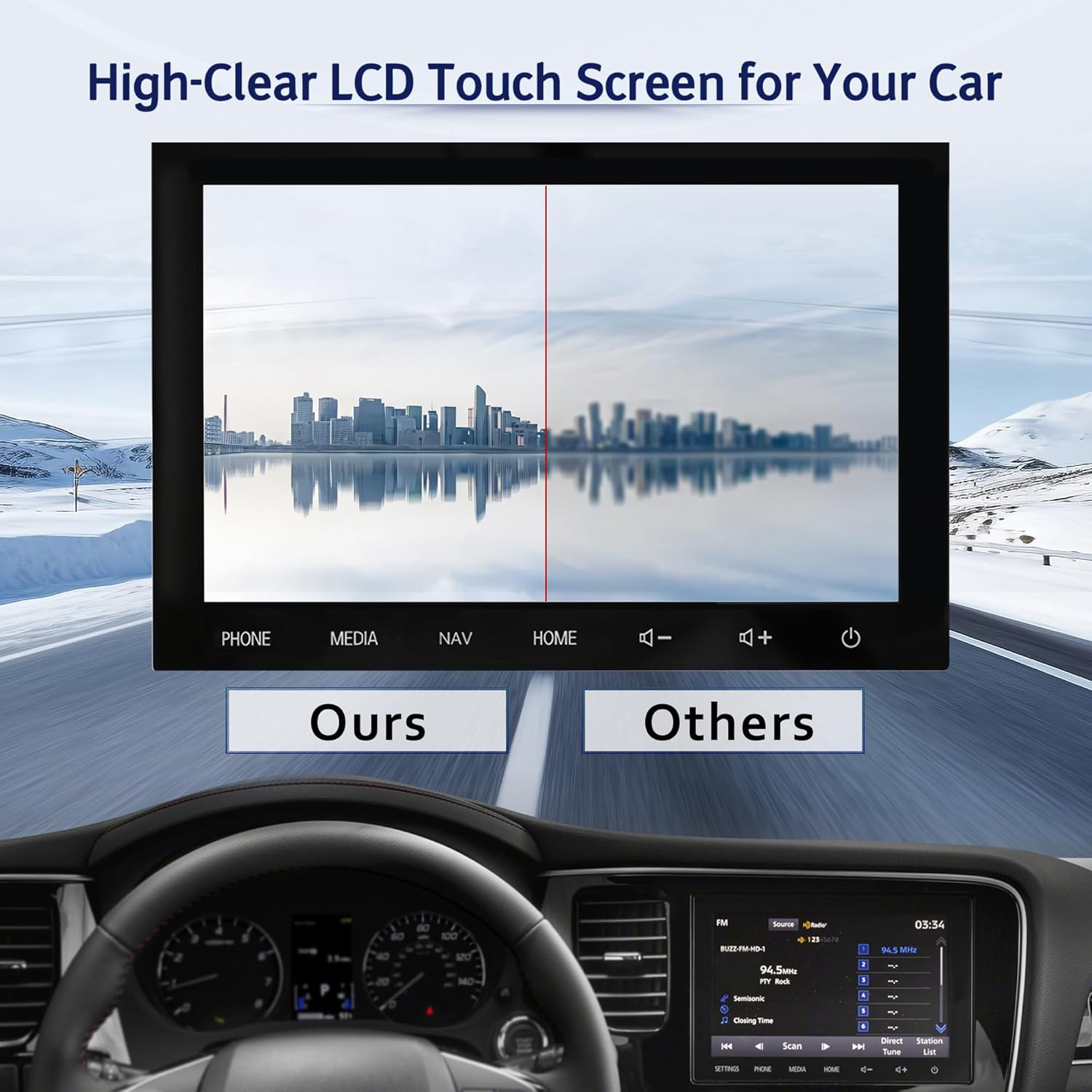 LEMON SHARK 8" Touch Screen LCD Display Radio Navigation NAV Version for Mitsubishi Outlander Sport/Asx 2019 2020 2021 2022 Replace# 8740A104, 8740A046, 8740A100, 8740A103, 8740A121, 8740A125 -TP image number 5