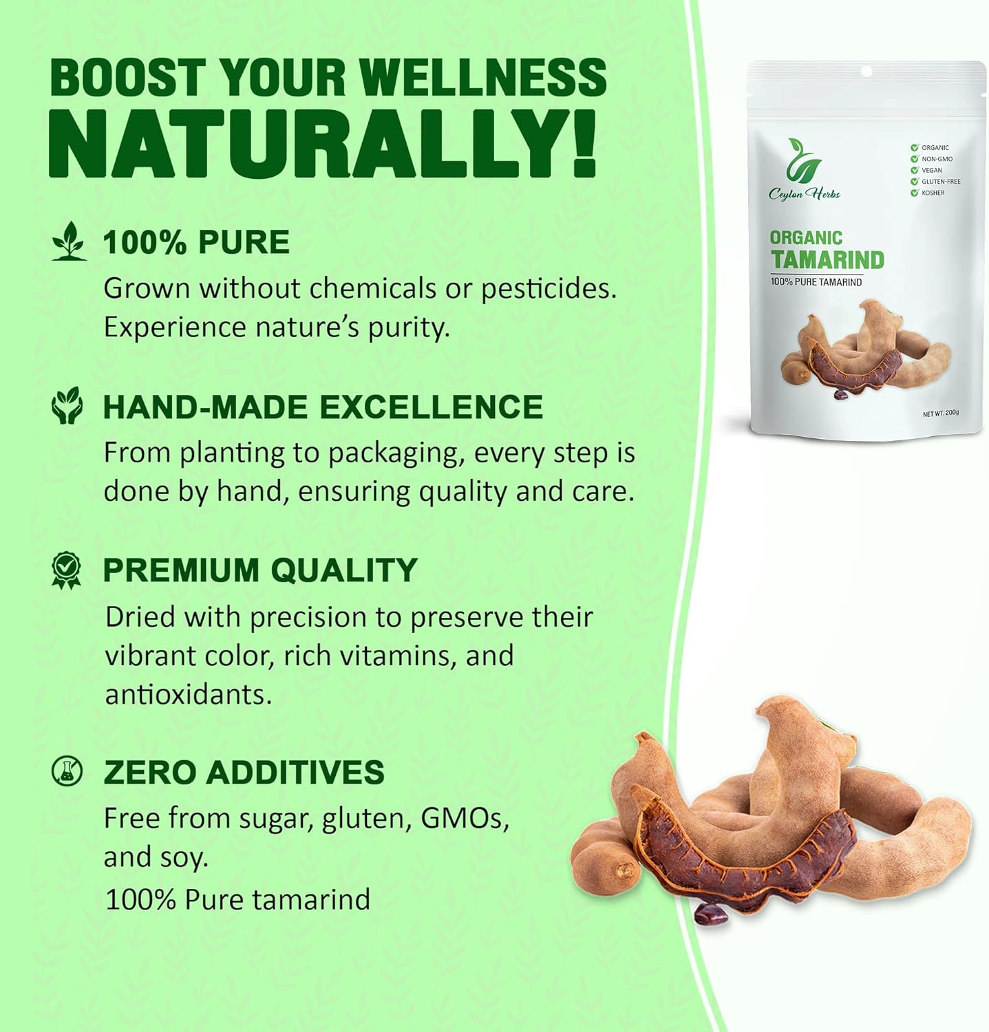 Tamarind Paste - 100% Pure, Organic, Rich & Tangy Tamarind for Cooking, Sauces, and Marinades image number 5