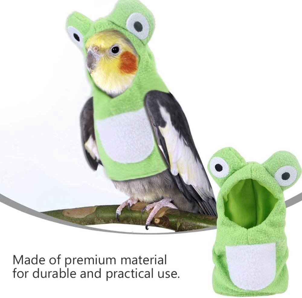Clothes for Birds,Cute Bear Shape Bird Costume Parrot Cloth - Warm Parrot Cloak, Multi-Purpose Bird Clothes, Parrot Cosplay Prop for Green-Cheeked image number 5