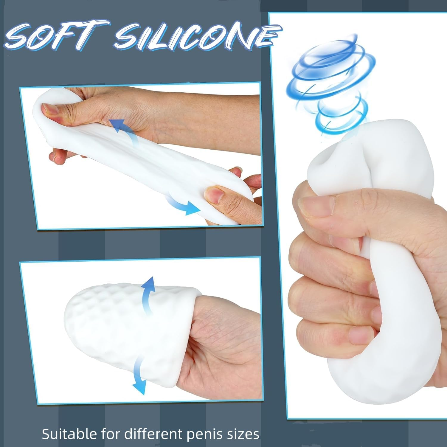 Reusable Masturbation Aid Masturbating for Men,Sex Toys for Men Masturbator Egg Cup Pocket Toy 3D Realistic Channel Blowjob Games image number 6