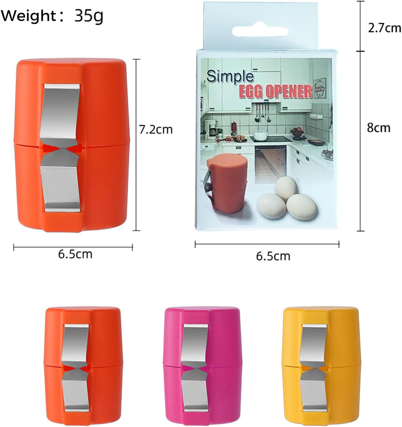 3 Egg Shellers, Boiled Egg Peelers, Raw and Boiled Egg Slicers, Cooking and Baking Kitchen Utensils, Handheld Stainless Steel Tools image number 5