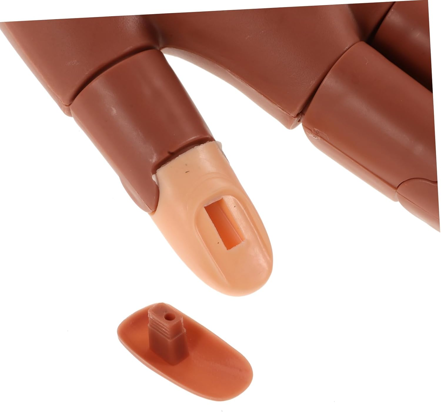 LOORGVEL Nail Art Training Tool Manicure Hand Model Simulated Nail Art Hand Practice Fingers for Beginners image number 6