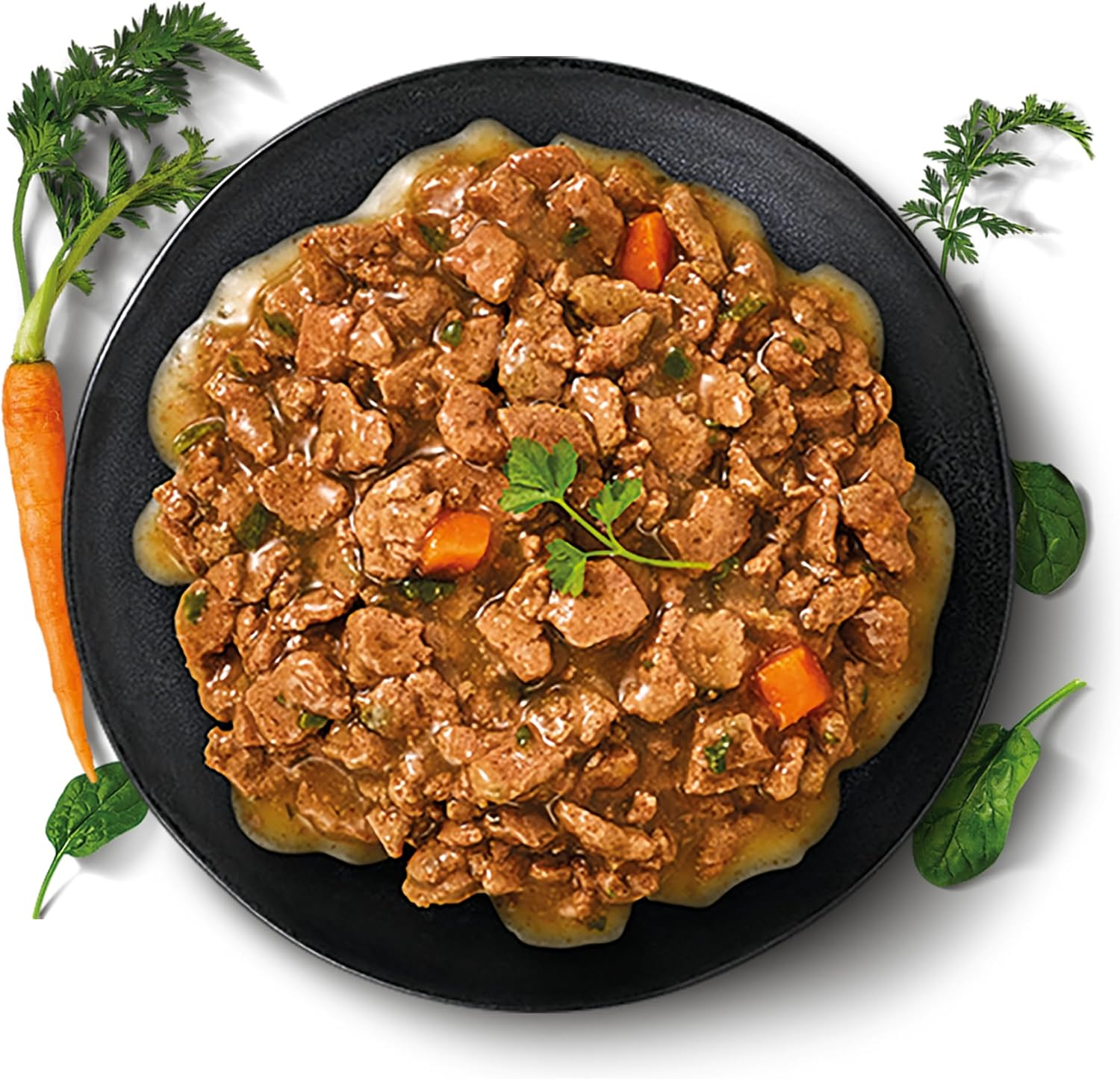 Dine Farm Collection Wet Cat Food Chicken, Carrot & Spinach in Sauce 85G Tray, 42 Pack image number 4