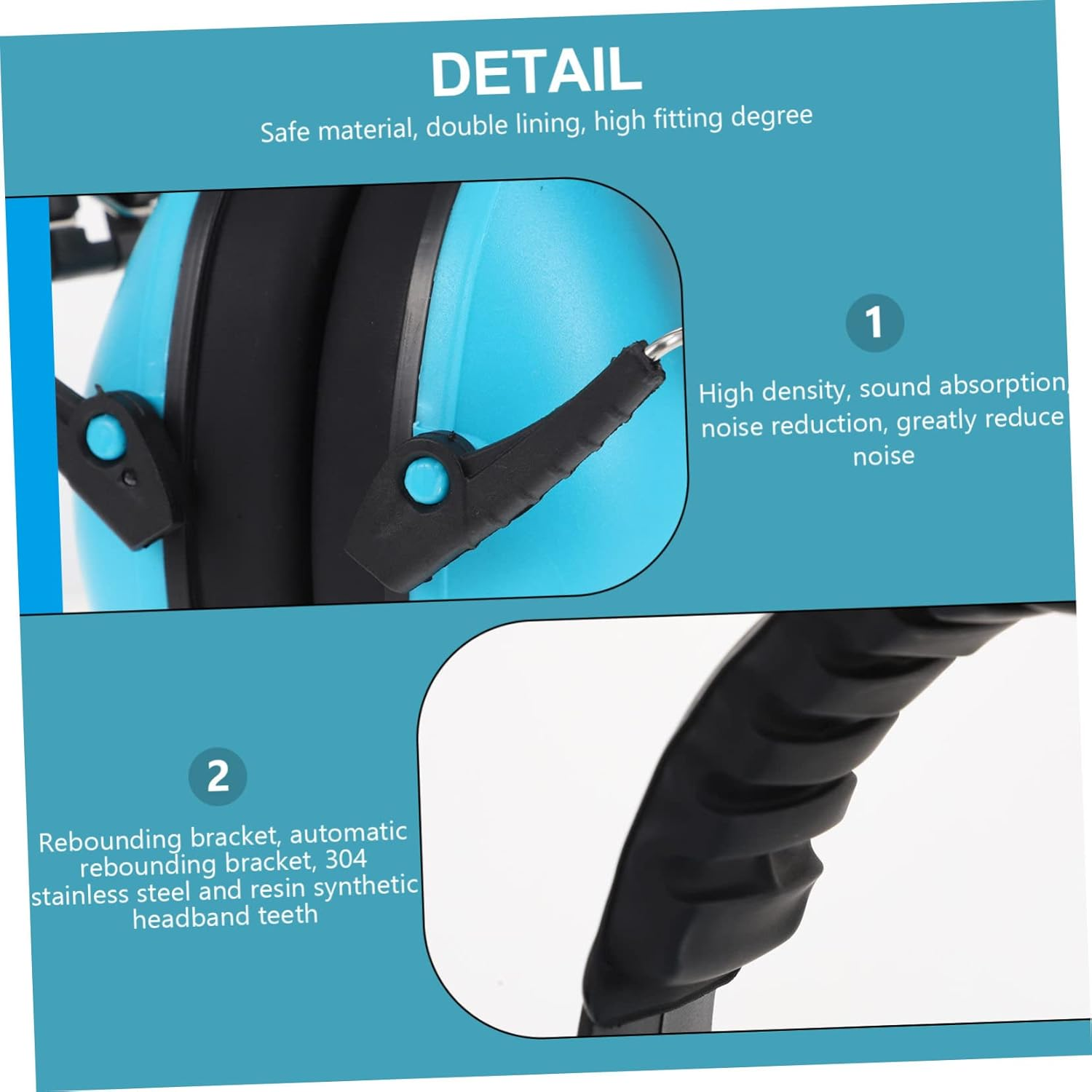 ARTIBETTER Soundproof Noise Cancelling Earbuds Snoring Headphones for Plane Head Phones Ear Muffs Band Green High-Density Sponge image number 6