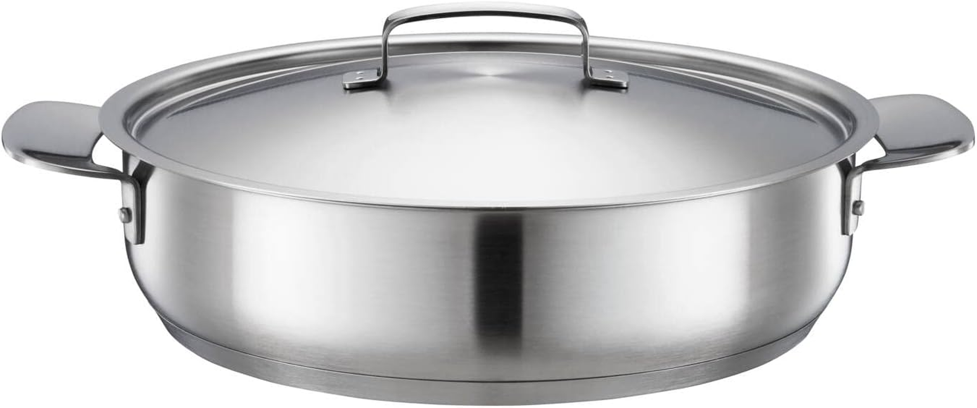 Fiskars Roasting Dish with Lid, Diameter 28 Cm, Coated, Suitable for All Hobs, Recycled Stainless Steel, All Steel, Silver, 1064749 image number 6
