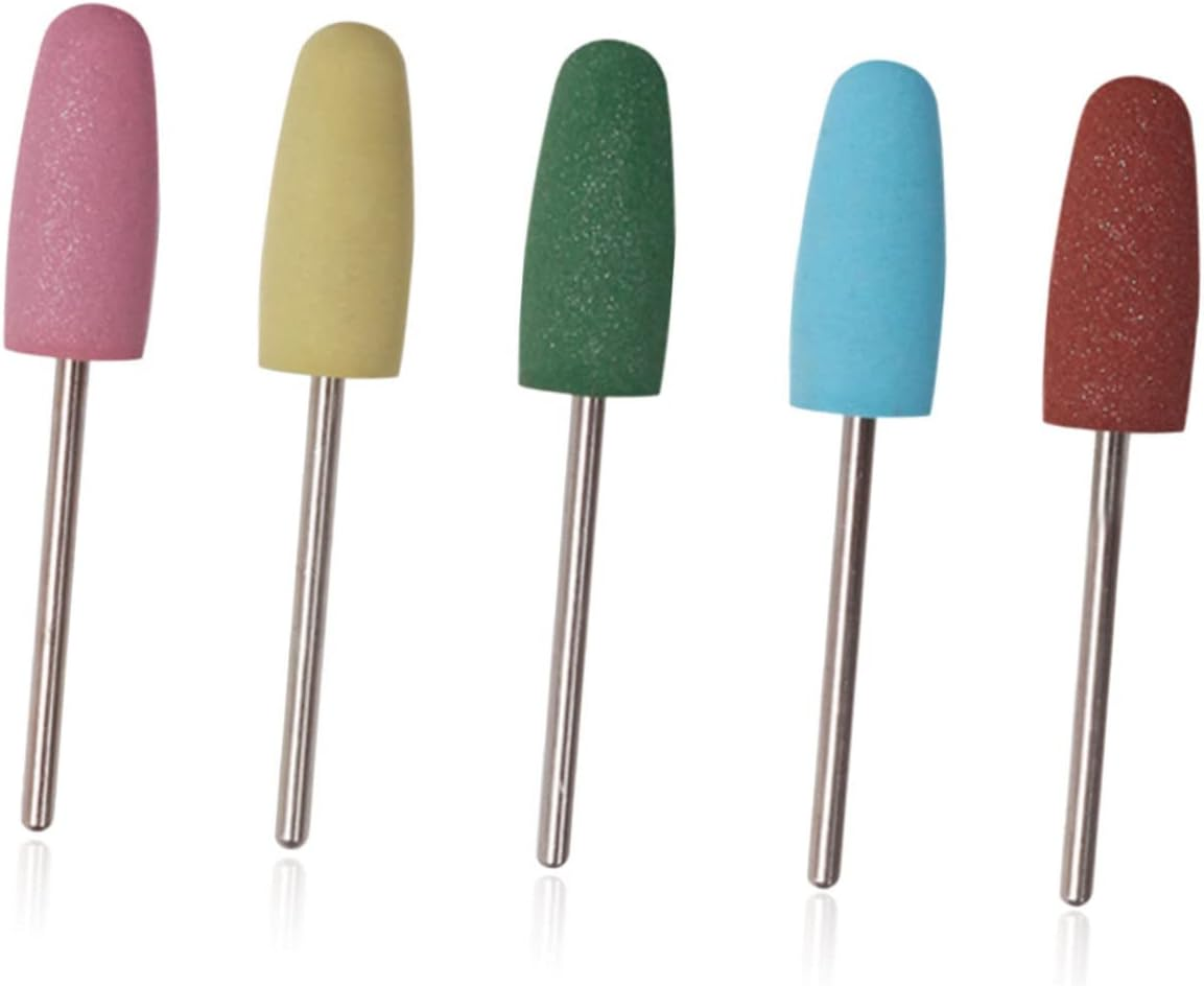 KAILIKETIY 5Pcs Multi-Functional Nail Drilling Polishing Heads Sturdy Material Nail Care image number 2
