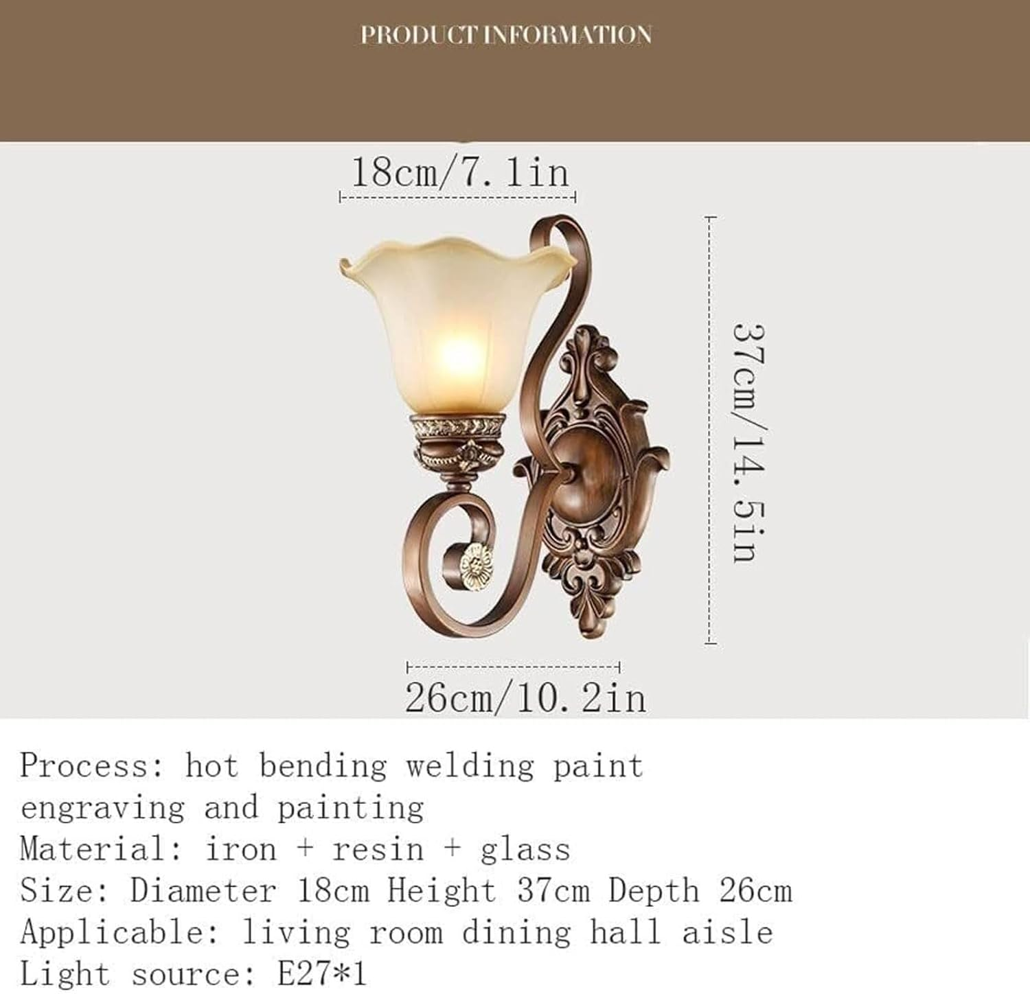 Vintage Metal Iron Wall Lighting Fixtures Retro Wall Lamp Wall Sconces Wall Mounted Lighting Fixture for Restaurant Wall Lighting image number 4