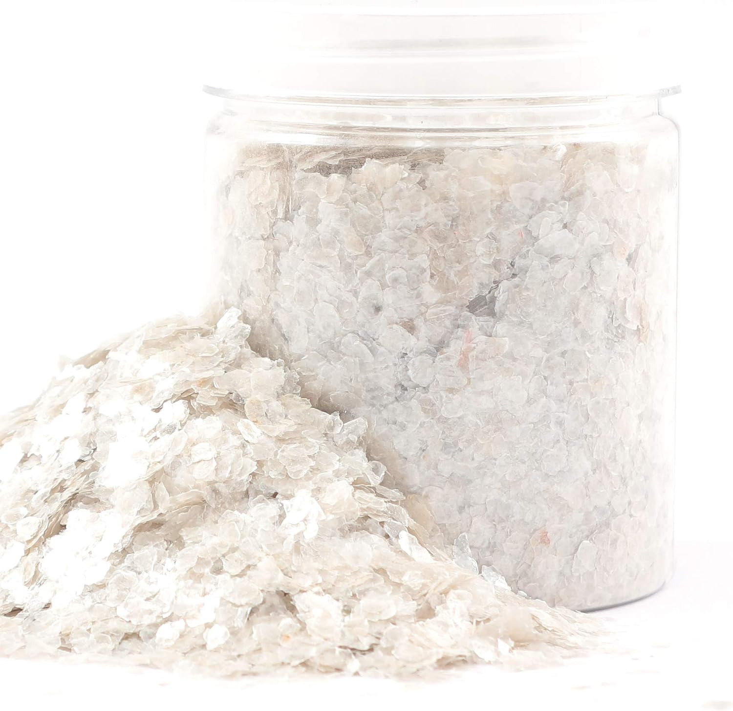 Shiny Stone Crushed Magical Natural Mica Flakes Flitter for Resin Painting Arts and Crafts,Nail Art,Diy Decoration Leaf Multi-Use 2-4Mm(6-10 Mesh) (Snow White) image number 4