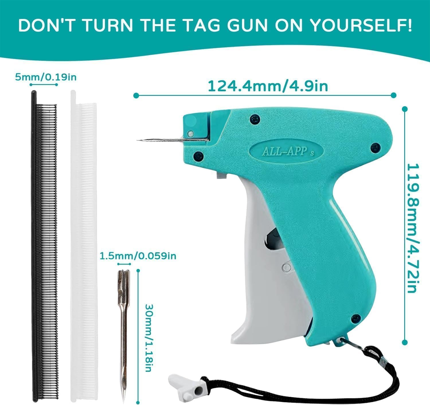 Tagging Gun Kit, Quick Clothing Fixer Fine Stitch Tool Mini Stitch Gun for Clothes,Quick Stitch Sewing Gun with 1500 Black and 1500 White Fasteners One Replacement Pin image number 1