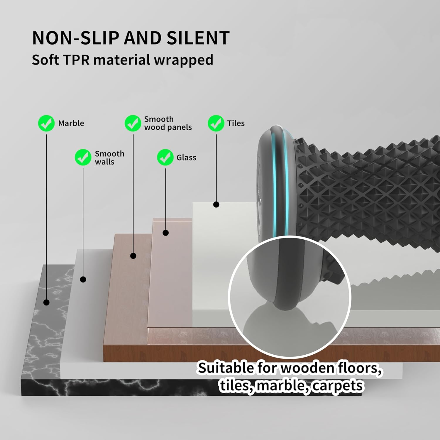 FITMIND Foot Massager Roller for Plantar Fasciitis Relief, Portable Foot Roller, Deep Tissue Muscle Massage, Foot Arch and Heel Pain, Reflexology Tool - Black image number 5