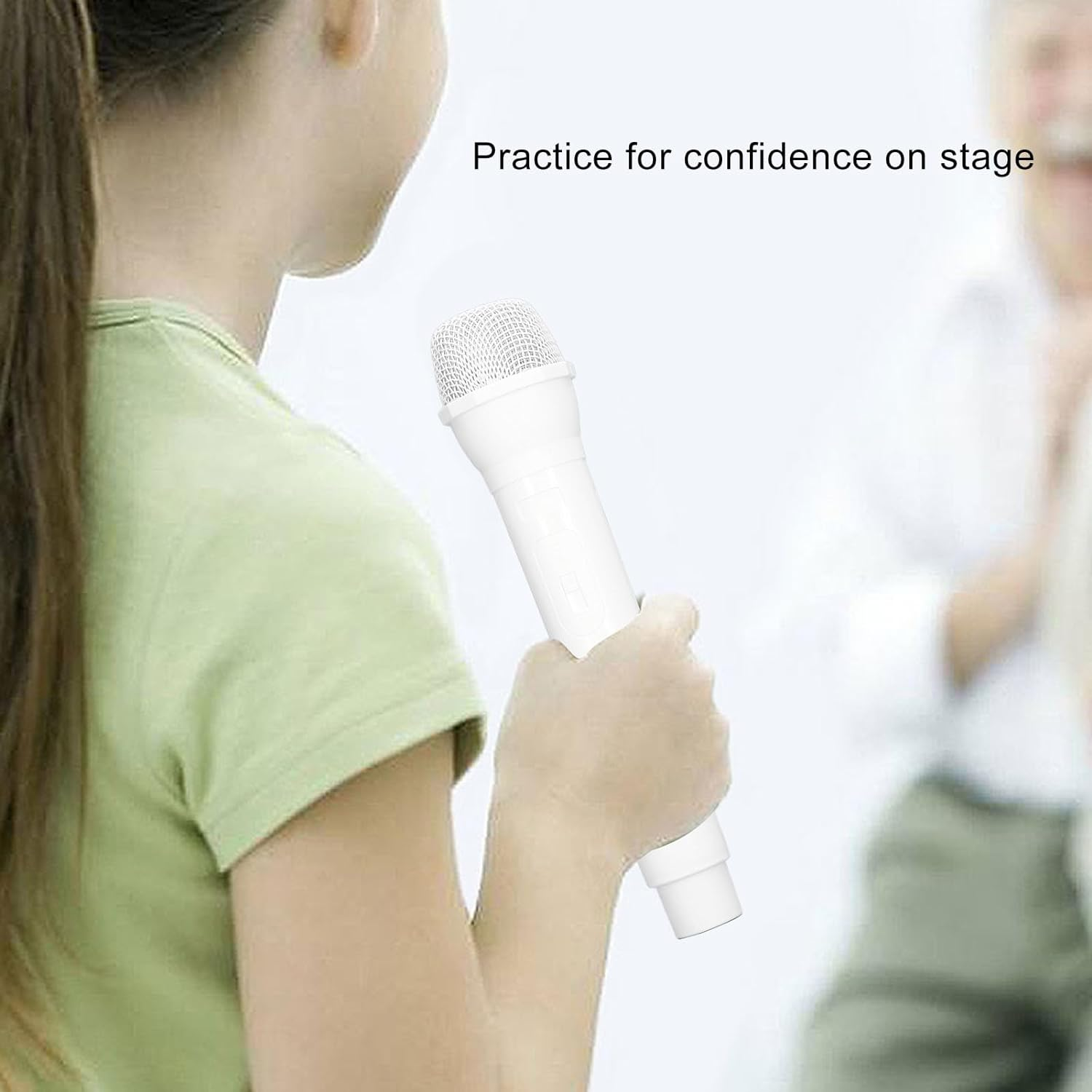 Fake Microphone Prop, Plastic Karaoke Fun Stage Costume Prop, Simulated Microphone, for Karaoke Fun or Costume Prop (White) image number 2