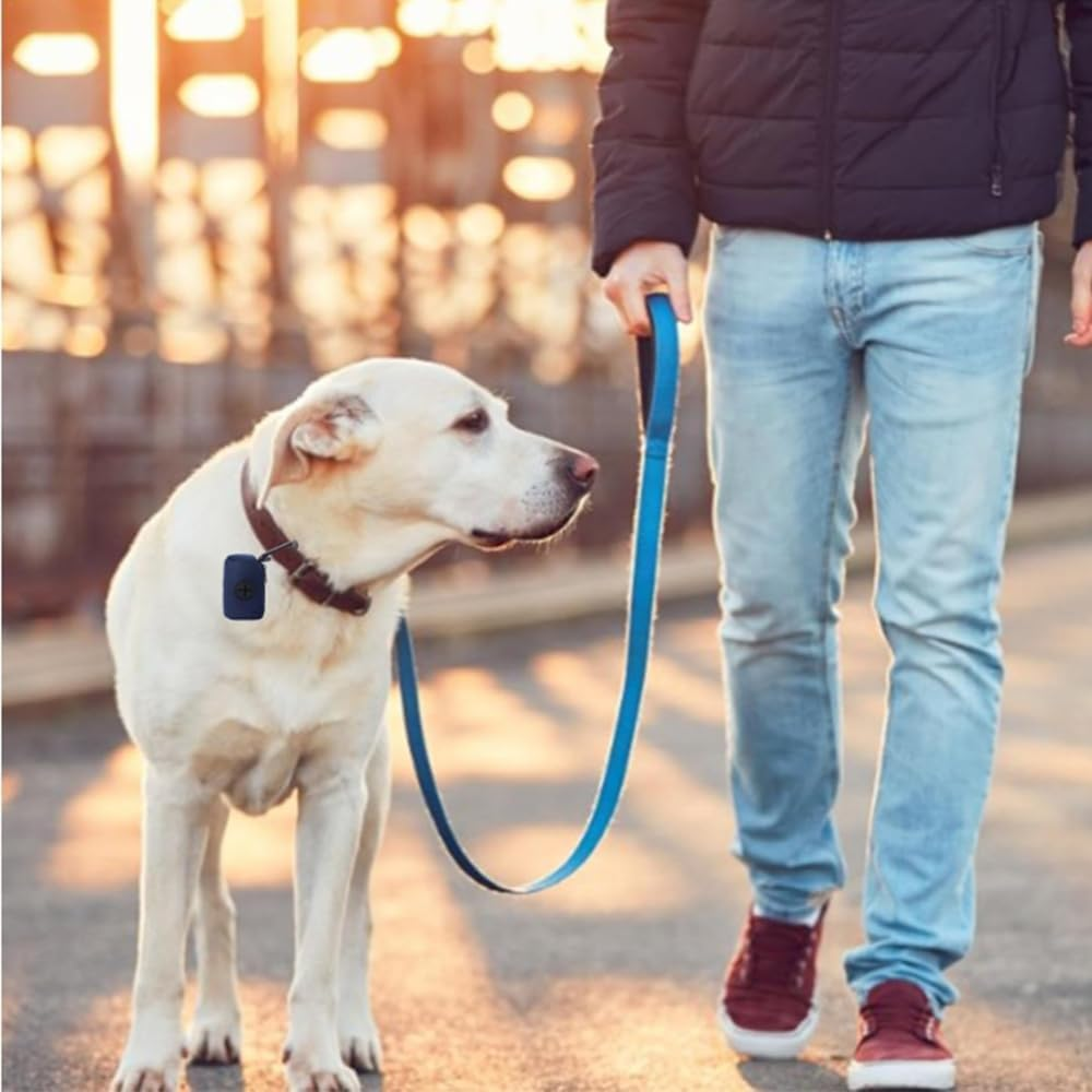 Liyquint 1PCS Dog Poop Bag Holder & 2PCS Dispenser, Fits Any Dog Leash, Mesh Fabric Attachment with Zipper, Large Waste Bag Carrier for Dogs - Durable & Portable (Dog Poop Bag Clip/Waste Bag (Blue) image number 6