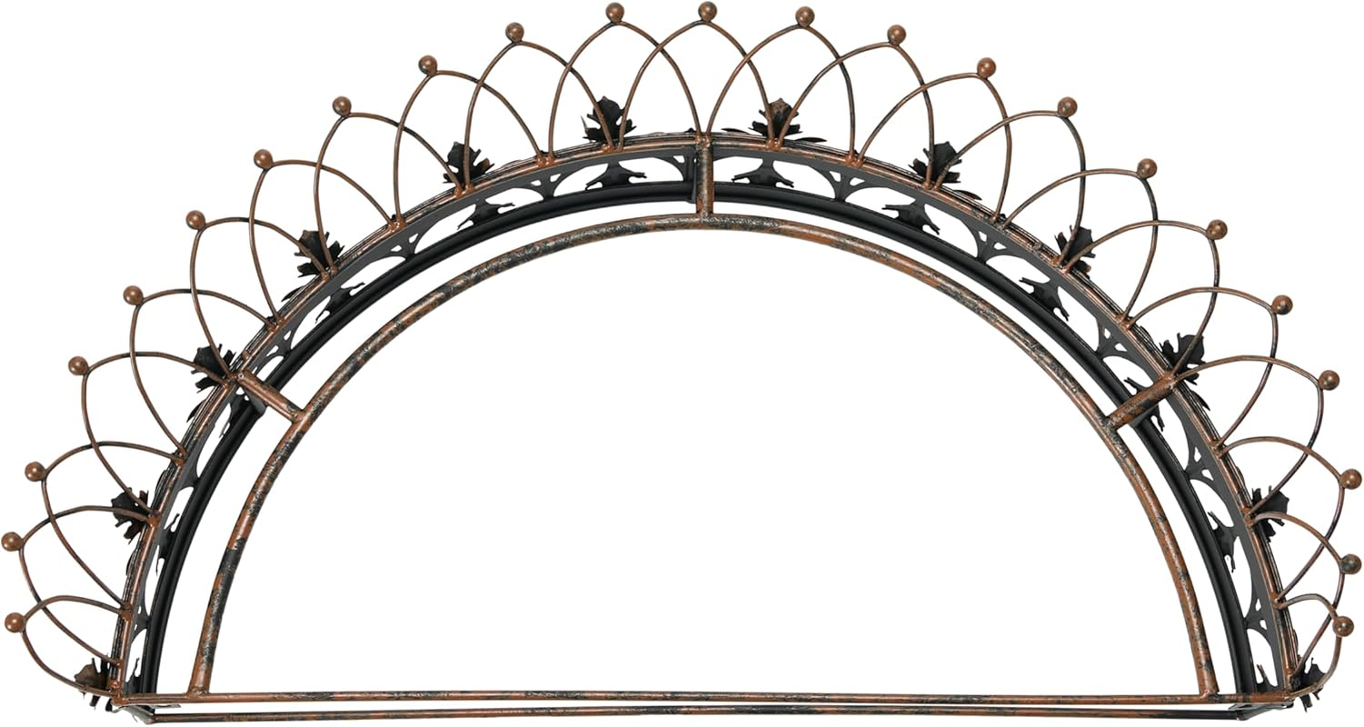 Creative Co-Op Rust Metal Curtain Crown - Silver image number 4
